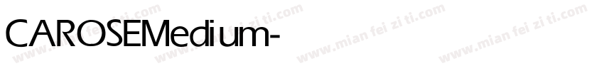 CAROSE Medium字体转换